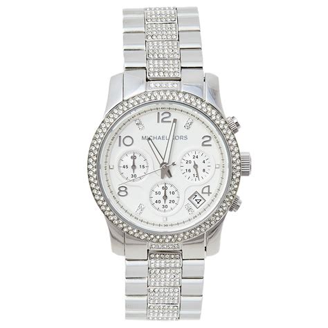 michael kors mk5825|Ladies / Womens Runway Silver Glitz Stainless Steel .